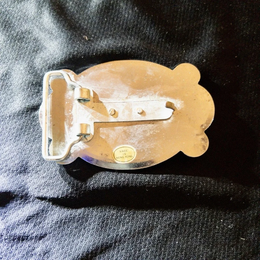 Vintage Western Equestrian Horseshoe Silver Belt Buckle Rodeo‎ Farm Ranch